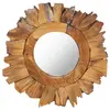 Image de vidaXL Miroir mural 40 cm Teck Rond