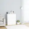 Image de vidaXL Buffet Blanc 60x35x76 cm Bois d'ingénierie