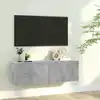 Image de vidaXL Meuble TV Gris béton 100x30x30 cm Bois d’ingénierie
