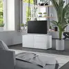 Image de vidaXL Meuble TV Blanc 80x34x36 cm Bois d'ingénierie