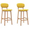 Image de vidaXL Tabourets de bar lot de 2 jaune moutarde tissu