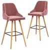 Image de vidaXL Tabourets de bar lot de 2 rose velours
