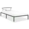 Image de vidaXL Cadre de lit sans matelas gris métal 90x200 cm