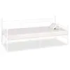 Image de vidaXL Cadre de lit de jour sans matelas blanc métal 90x200 cm