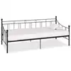 Image de vidaXL Cadre de lit de repos sans matelas noir métal 90x200 cm
