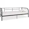 Image de vidaXL Cadre de lit de repos sans matelas noir métal 90x200 cm