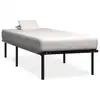 Image de vidaXL Cadre de lit sans matelas noir métal 90x200 cm