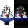 Image de vidaXL Arbre de Noël neigeux avec base de parapluie Bleu 75 cm PVC