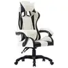 Image de vidaXL Fauteuil de jeux vidéo Blanc Similicuir