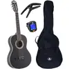 Image de LaPaz C30BK klassieke gitaar 3/4-formaat zwart + gigbag + accessoires