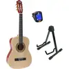 Image de LaPaz 002 NT klassieke gitaar 1/2-formaat naturel + statief + tuner