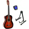 Image de LaPaz 002 SB klassieke gitaar 3/4-formaat sunburst + statief + tuner
