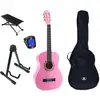 Image de LaPaz 002 PI klassieke gitaar 3/4-formaat roze + accessoires