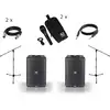 Image de JBL EON ONE Compact (2 x), Electro-Voice microfoons (2 x), statieven en kabels