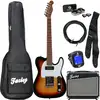 Image de Fazley Sunset Series Tempest 90 3-Color Sunburst elektrische gitaar starterset