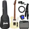 Image de Fazley Sunset Series Tempest 90 Olympic White elektrische gitaar starterset