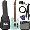 Image de Fazley Sunset Series Tempest 90 Sky Blue elektrische gitaar starterset