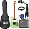 Image de Fazley Sunset Series Tempest 90 Surf Green elektrische gitaar starterset
