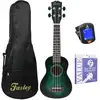 Image de Fazley K5521-COL-G ColourTune sopraan ukelele starterset