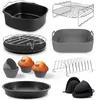 Image de Fentic Accessoires Air Fryer   19 pièces   Convient aux friteuses à air XL et XXL, Philips, Cosori 5,5L, Ninja, Cecotec, Tefal, Princess   Avec Moule Silicone et livre de recettes électronique