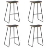 Image de vidaXL Tabourets de bar lot de 4 noir similicuir
