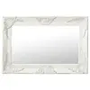 Image de vidaXL Miroir mural style baroque 60x40 cm Blanc