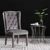Image de vidaXL Chaise à manger Gris Velours