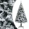 Image de vidaXL Sapin de Noël artificiel avec neige floquée vert 150 cm PVC