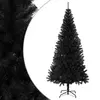 Image de vidaXL Sapin de Noël artificiel avec support noir 210 cm PVC