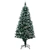 Image de vidaXL Sapin de Noël avec pommes de pin et neige blanche 150 cm