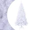 Image de vidaXL Arbre de Noël artificiel avec branches épaisses blanc 210cm PVC