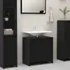 Image de vidaXL Armoire de salle de bain noir 60x33x61 cm Bois d'ingénierie