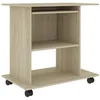 Image de vidaXL Bureau d'ordinateur Chêne sonoma 80x50x75 cm Bois d'ingénierie