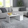 Image de vidaXL Table basse Blanc 90x45x35 cm bois d'ingénierie
