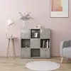 Image de vidaXL Bibliothèque Gris béton 90x30x90 cm Bois d’ingénierie
