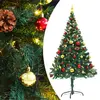 Image de vidaXL Arbre de Noël artificiel pré-éclairé avec boules vert 150 cm