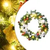 Image de vidaXL Couronne de Noël avec lumières LED vert 60 cm PVC