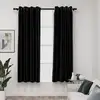 Image de vidaXL Rideaux occultants Aspect de lin 2 pcs Anthracite 140x175 cm