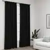 Image de vidaXL Rideaux occultants aspect lin crochet 2pcs Anthracite 140x225cm