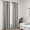 Image de vidaXL Rideaux occultants aspect lin avec crochets 2pcs Gris 140x225cm