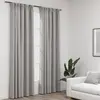 Image de vidaXL Rideaux occultants aspect lin avec crochets 2pcs Gris 140x245cm