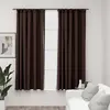 Image de vidaXL Rideaux occultants aspect lin et crochets 2 pcs Taupe 140x175cm