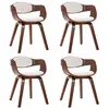 Image de vidaXL Chaises à manger lot de 4 bois courbé et similicuir