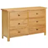 Image de vidaXL Commode 105x33,5x73 cm Bois de chêne massif