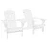 Image de vidaXL Chaises de jardin Adirondack avec table bois de sapin blanc
