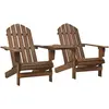 Image de vidaXL Chaises de jardin Adirondack avec table bois de sapin marron