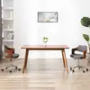 Image de vidaXL Chaise pivotante de bureau Gris Bois courbé et tissu
