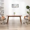 Image de vidaXL Chaise pivotante de bureau Taupe Bois courbé et tissu