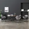 Image de vidaXL Chaises pivotantes à manger lot de 4 gris tissu
