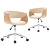 Image de vidaXL Chaises pivotantes à manger lot de 2 crème similicuir